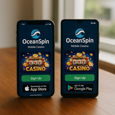 OceanSpin Casino - Mobile Web App Interface
