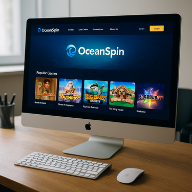 OceanSpin Casino - Desktop Design Interface